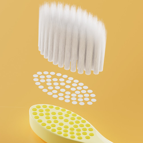 [Pack of 4] Children's toothbrush 3-6-12 years old 52-hole soft small brush head oral cleaning baby