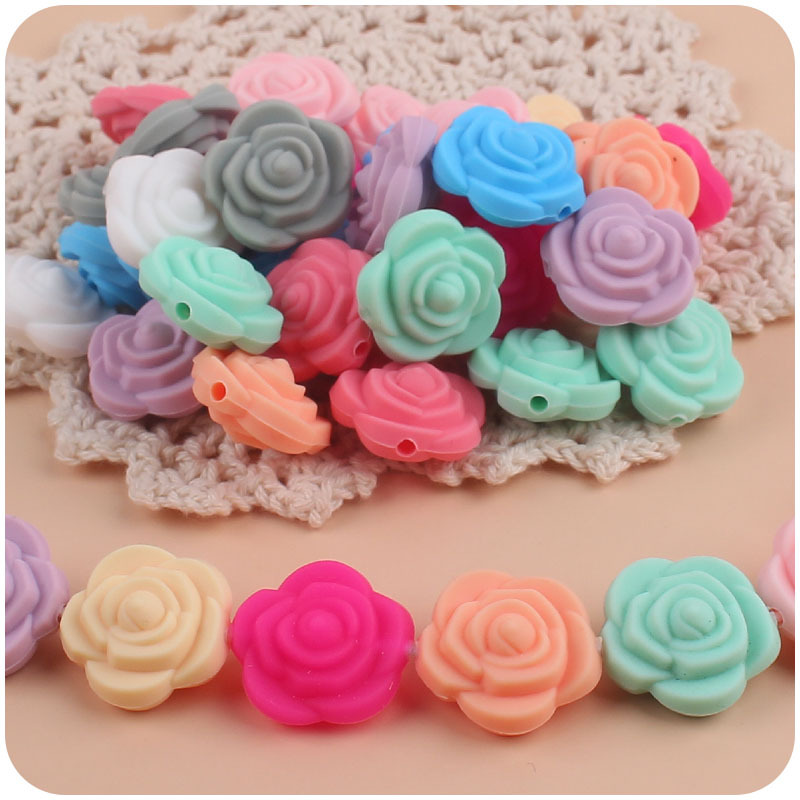 Bebé suministros de dibujos animados de doble cara Rosa mordedor creativo DIY silicona mordedura molar pezón cadena pequeños accesorios