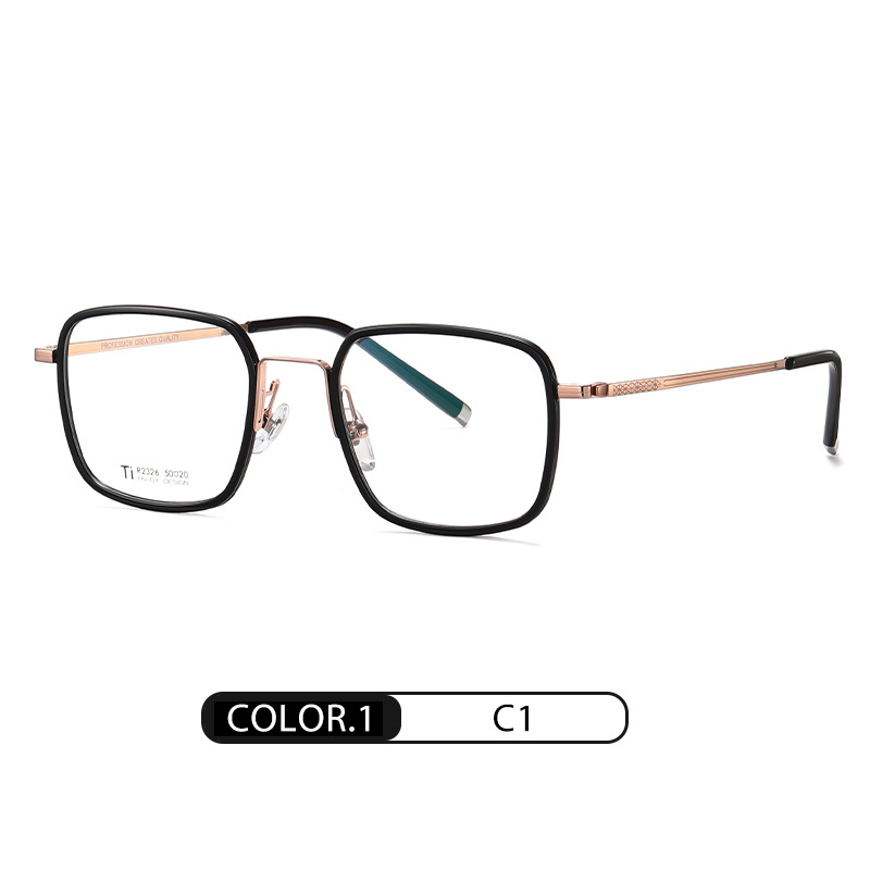 2023 nuevo puro titanio gafas marco r2326 moda placa caja llanura gafas bola abierta puede ser equipado con miopía gafas marco