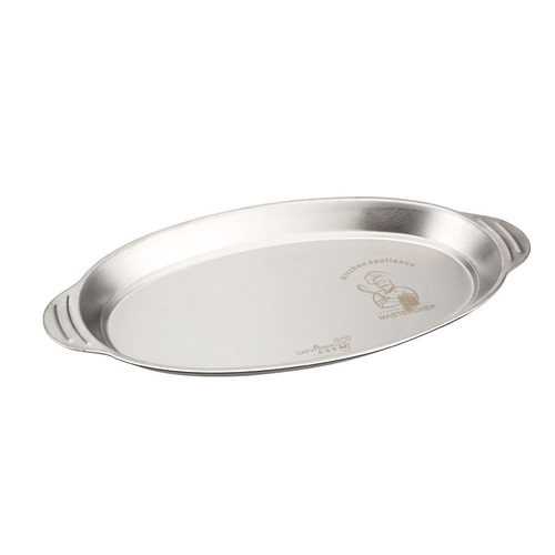 Factory direct sales Leyoujia 304 stainless steel fish plate oval steamed fish plate household dish plate plate tableware