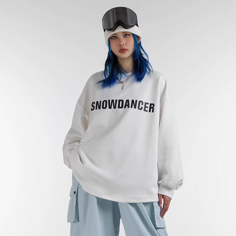 Ice Couple Snow Waterproof Sweatshirt Windproof Ski Loose Men's and Women's Breathable Double Board White Ski Sweatshirt Trendy