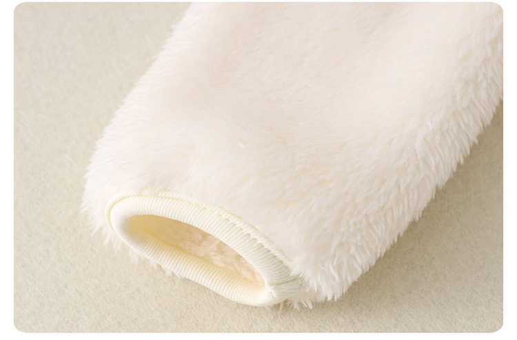 Autumn and winter newborn onesies double-sided velvet warm cotton clothes for men and women baby hooded outdoor clothes crawling clothes_voghion.com