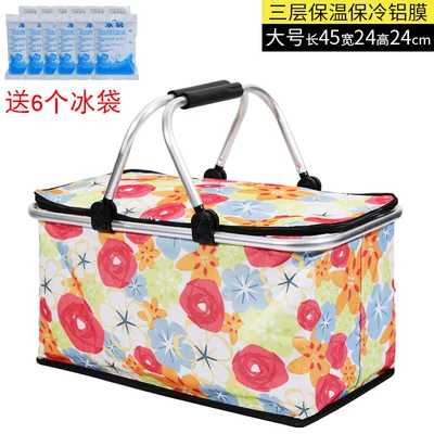for spring outings, outdoor camping — Kempinq və səyahət - alluring-loveinsulation-for-heat-and-cold-preservation-of-freshnessfoldable-includes-6-ice-packs