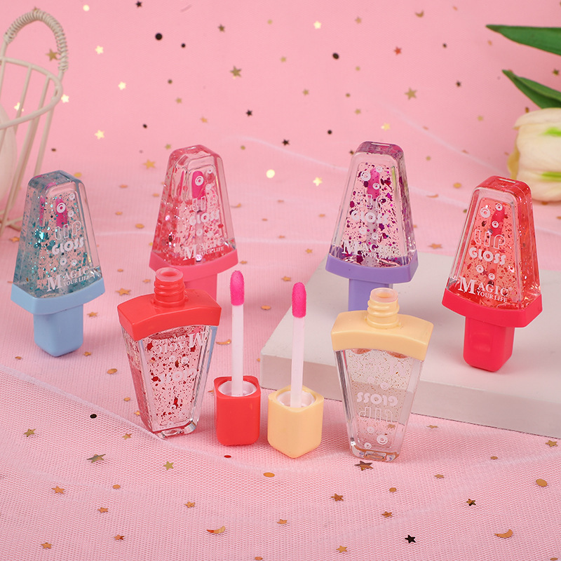 Ice Cream, Lipstick, Solid Color Pattern Ice Cream Lipstick Solid Color Plastic Lip Glaze