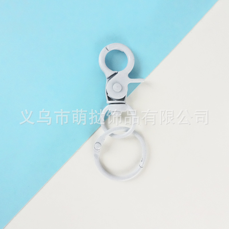 彩色金属手工烤漆钳扣钥匙扣卡圈钥匙圈diy玩具饰品首饰配件|undefined