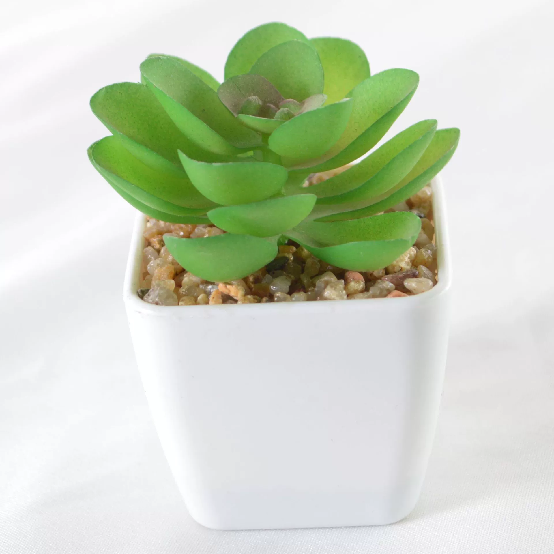 Simulation plastic small white pot simulation of succulent plants potted bonsai square pot