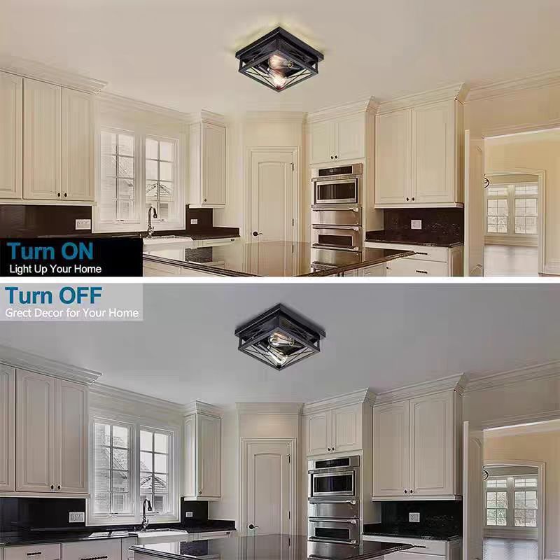 Lámpara de techo de hierro forjado americano retro transfronterizo, dormitorio, sala de estar, estudio, bar, cafetería, candelabro personalizado de estilo industrial