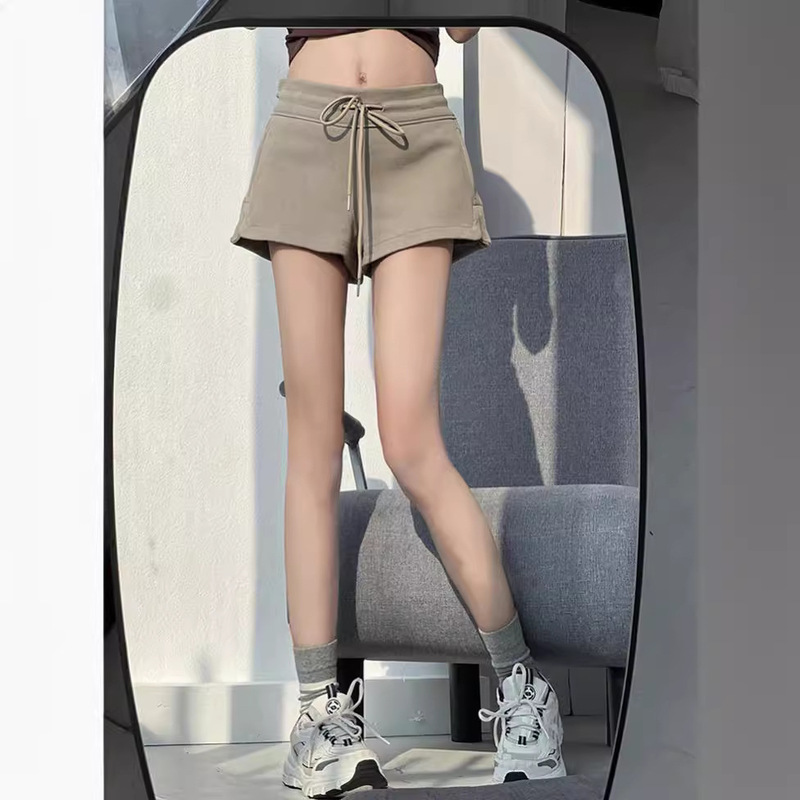 American Style Street Hot Girl Style Drawstring Sports Shorts Hot Pants Women's High Waist Sports Casual Shorts Slim-fit Straight Pants American Style Street Hot Girl Style Drawstring Sports Shorts Hot Pants Women's High Waist Sports Casual Shorts Slim-fit Straight Pants