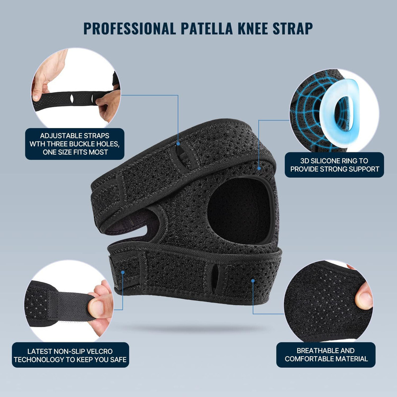 スポーツ膝パッド、プロの膝蓋骨ベルト、膝関節保護具、女性用ランニングスポーツ用品、縄跳び膝パッド、クロスボーダー|undefined