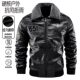 Men's PU Leather Jacket Flip Collar Windproof Warm Winter Thickened Motorcycle Leather Jacket Cross-border Hot-selling Men's Necessary