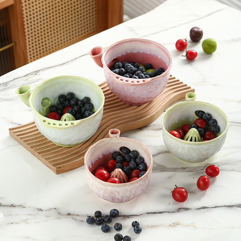 New Model the Berry Swirl Bowl Ceramic Fruit Swirl Bowl for Home Kitchen, Draining Bowl for Fruit Washing New Model the Berry Swirl Bowl Ceramic Fruit Swirl Bowl for Home Kitchen, Draining Bowl for Fruit Washing