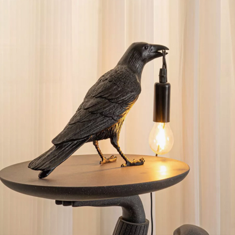 Lámpara de pared de resina de pájaros transfronterizos nórdico minimalista creativo dormitorio animal decoración decoración de lámpara de noche