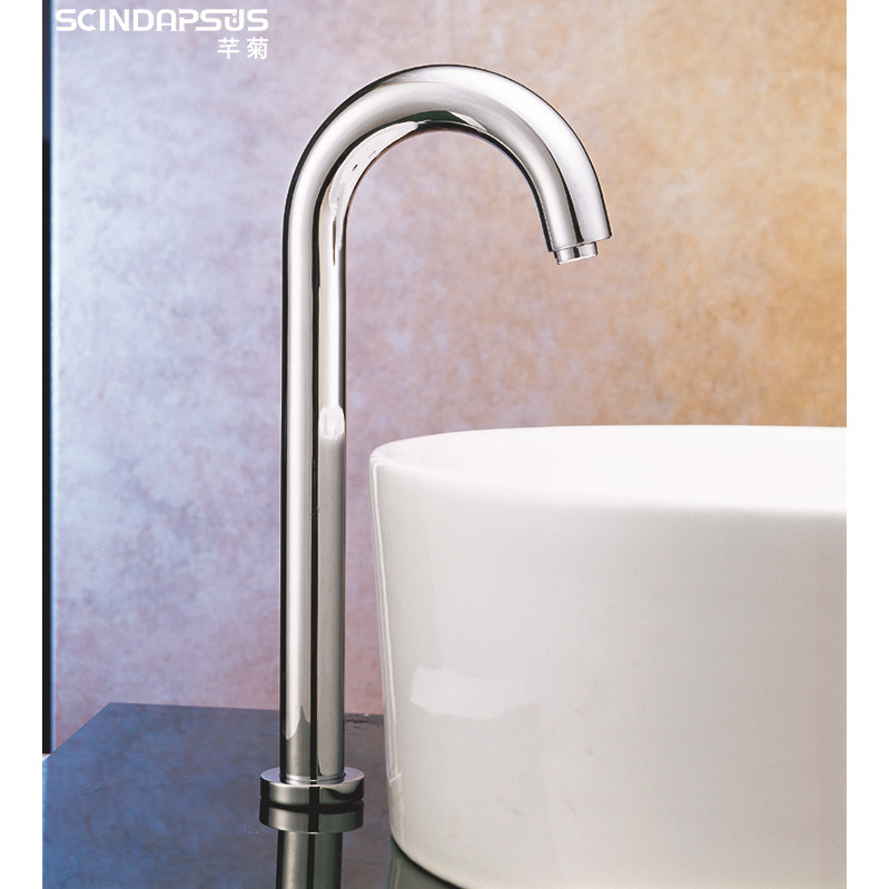 13% Vat-Exempt Infrared Faucet for Countertop Basin, Gooseneck Automatic Sensor Hand Washer, All-Copper Electronic Smart Water-Saving Spout