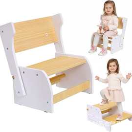 跨境梯子凳实木洗手台阶洗漱台脚踏凳登高凳宝宝上下床台阶刷牙凳