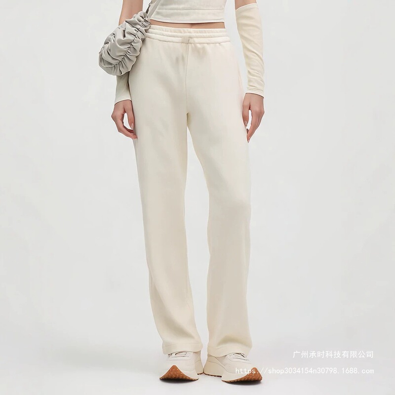Modal Air Layer Wide-Leg Pants High-Waisted Straight Casual Pants for Women Spring and Summer Loose Drape Air Layer Wide-Leg Long Pants