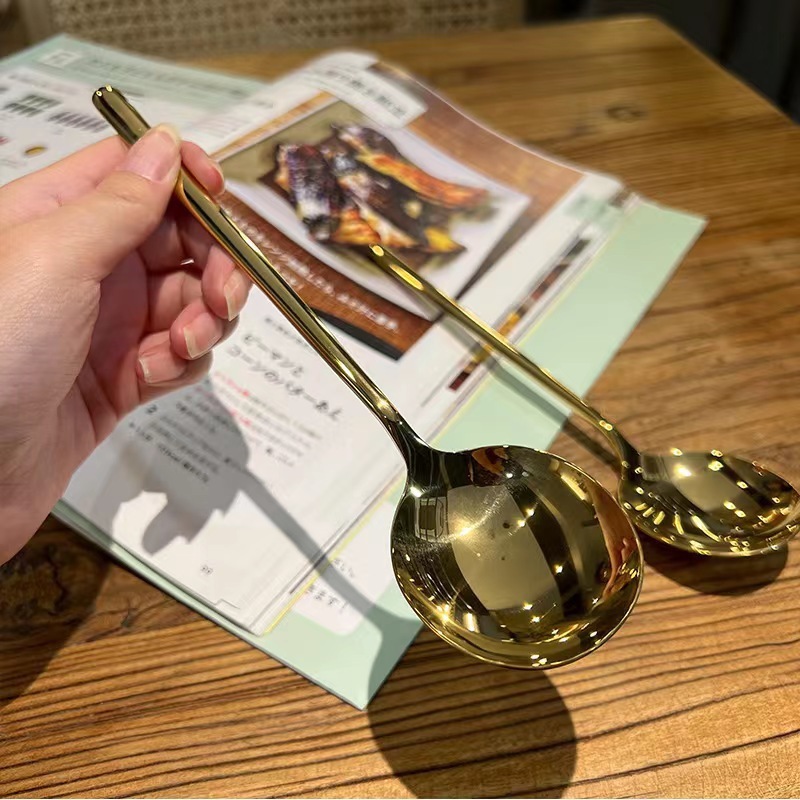 ステンレス韓国丸スプーン、ロングハンドル韓国スプーン、家庭用スプーン、レストランライススプーン、スイカスプーン、スプーン|undefined