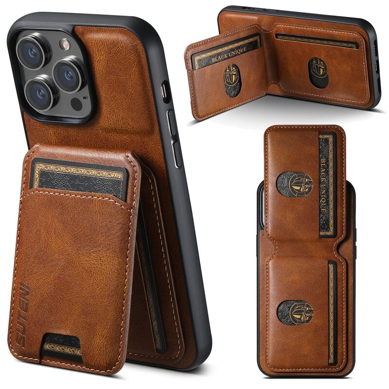 Suitable for Iphone18Promax, Apple 17 Card-Inserting Phone Case, Samsung S26Ultra Stand, Google 11 Leather Case