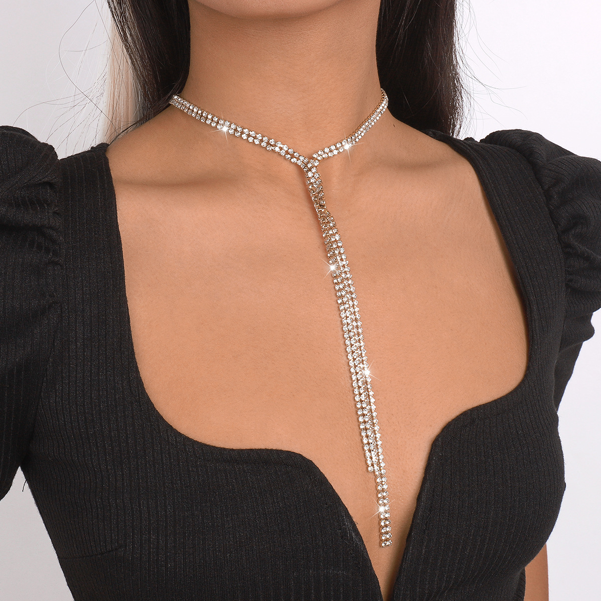 Fashion Geometric Alloy Inlay Rhinestones Women's Pendant Necklace 1 Piece display picture 3