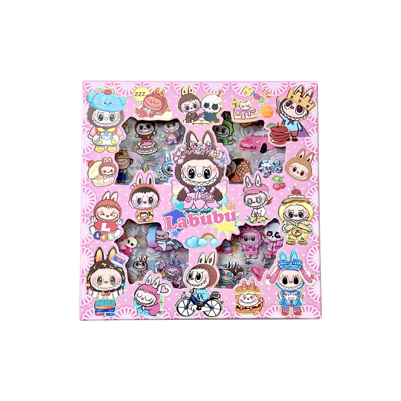 Dicha caricatura pegatinas de cuentas de mano materiales lindos pegatinas de cuentas de mano pegatinas impermeables 100 materiales pegatinas de caja de regalo pegatinas de cuentas de mano panda