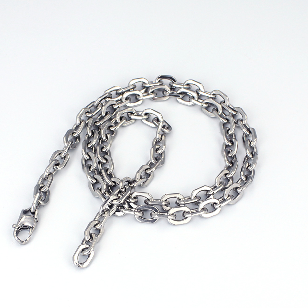 Hammered Cross Octagonal Cuban Link Chain Bracelet For Men_voghion.com
