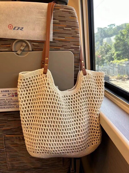 Capacious one-shoulder bag