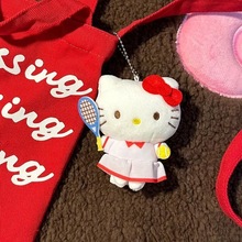 日本代购网球限定公仔小玩偶网球kitty包包挂件可爱书包饰品礼物