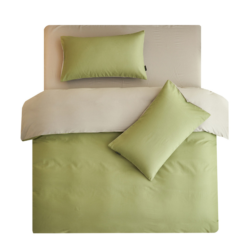 Cama de algodón lavado con agua de algodón ligero lujoso de alto nivel dormitorio principal simple sábanas cubiertas de algodón conjunto de tres piezas