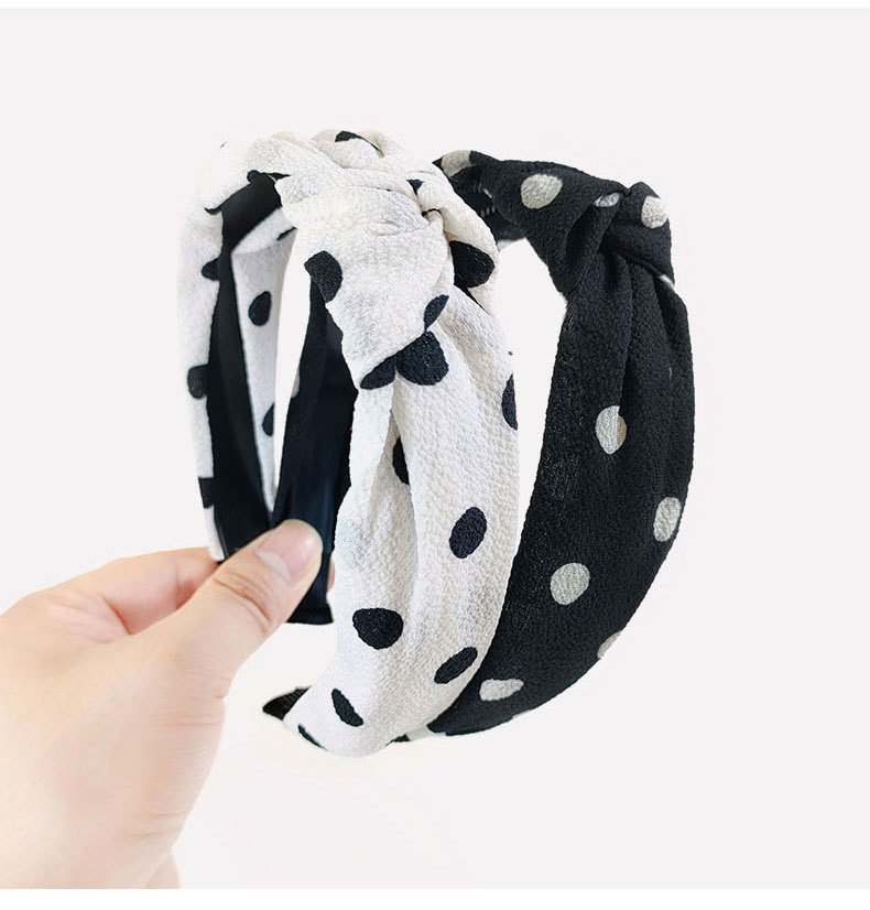 Korean Chiffon Polka Dots Headband Wholesale display picture 6