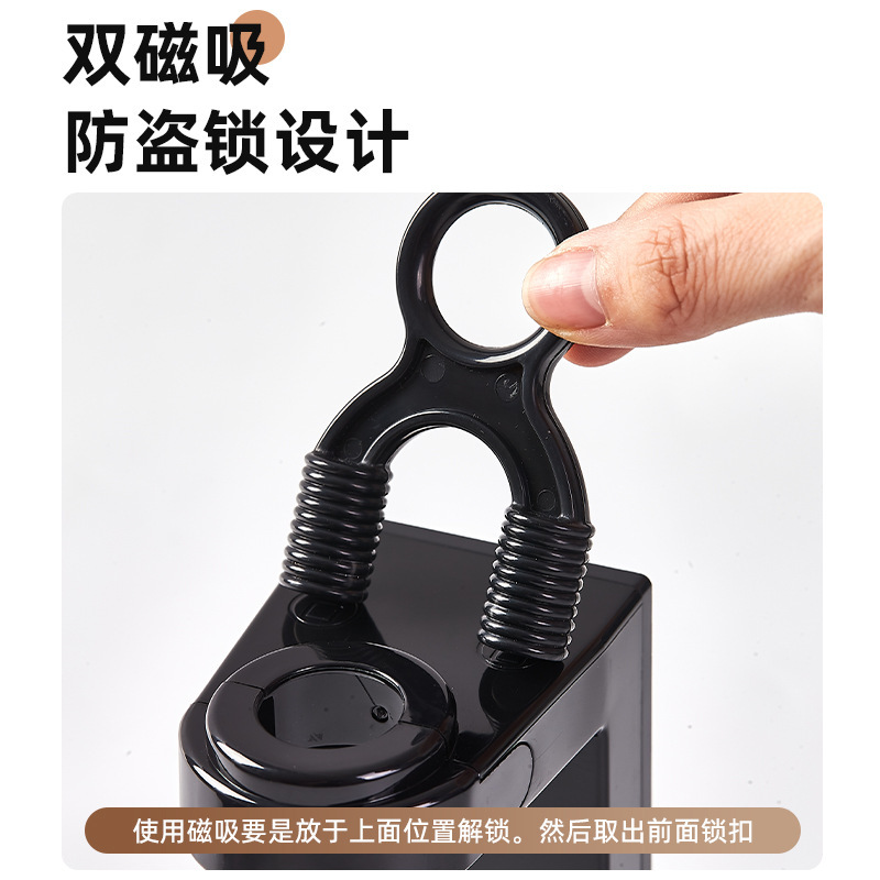 酒店免打孔多功能防盗洗护品架子双磁吸壁挂式洗发水瓶可调节支架|undefined