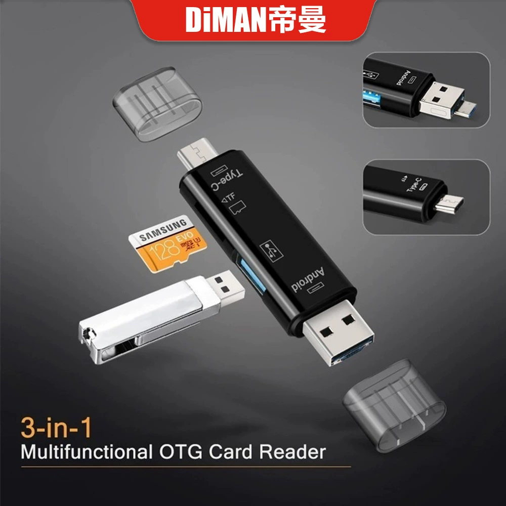 DT-HC101 TF/U дисковод Micro/Type-C Android телефон компьютер USB2.0 мультимодальный OTG