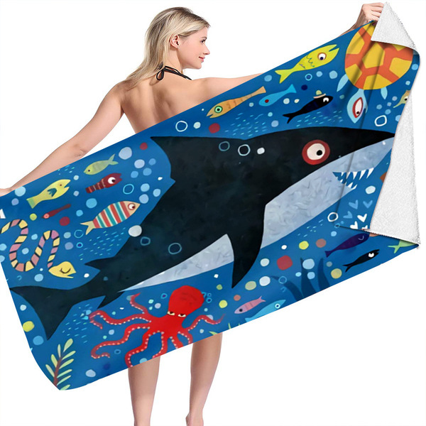 Cartoon beach shark