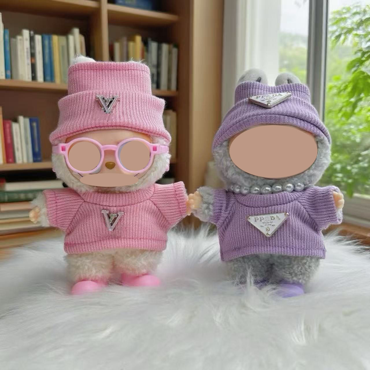 Una, dos y tres generaciones de labu, labu, labu, labu muñeca, ropa de moda, ropa de moda, accesorios de moda