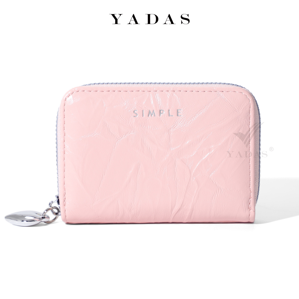 YADAS nueva cremallera mini moda textura explosiva agrietada color sólido multi-cartón órgano damas PU bolsa de tarjetas al por mayor