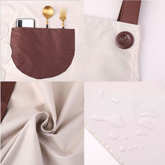 Apron for kitchen household women's fashionable cooking style Internet celebrity apron creative work clothes Korean version creative printing LOGO