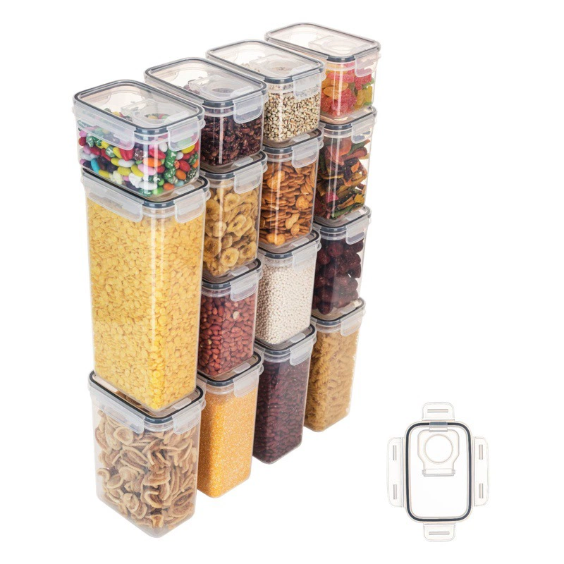 Одинарная прозрачная пластиковая крышка для бочки риса Открытая крышка для хранения риса Вакуумное влагостойкий герметичный резервуар для хранения свежести герметичный резервуар для хранения свежих продуктов