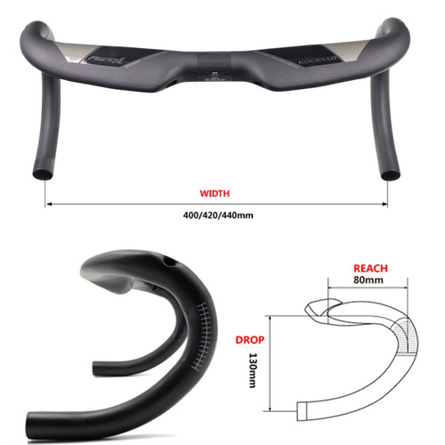 KOCEVLO carbon fiber bicycle drop handlebar road bicycle handlebar UD matte carbon fiber handlebar