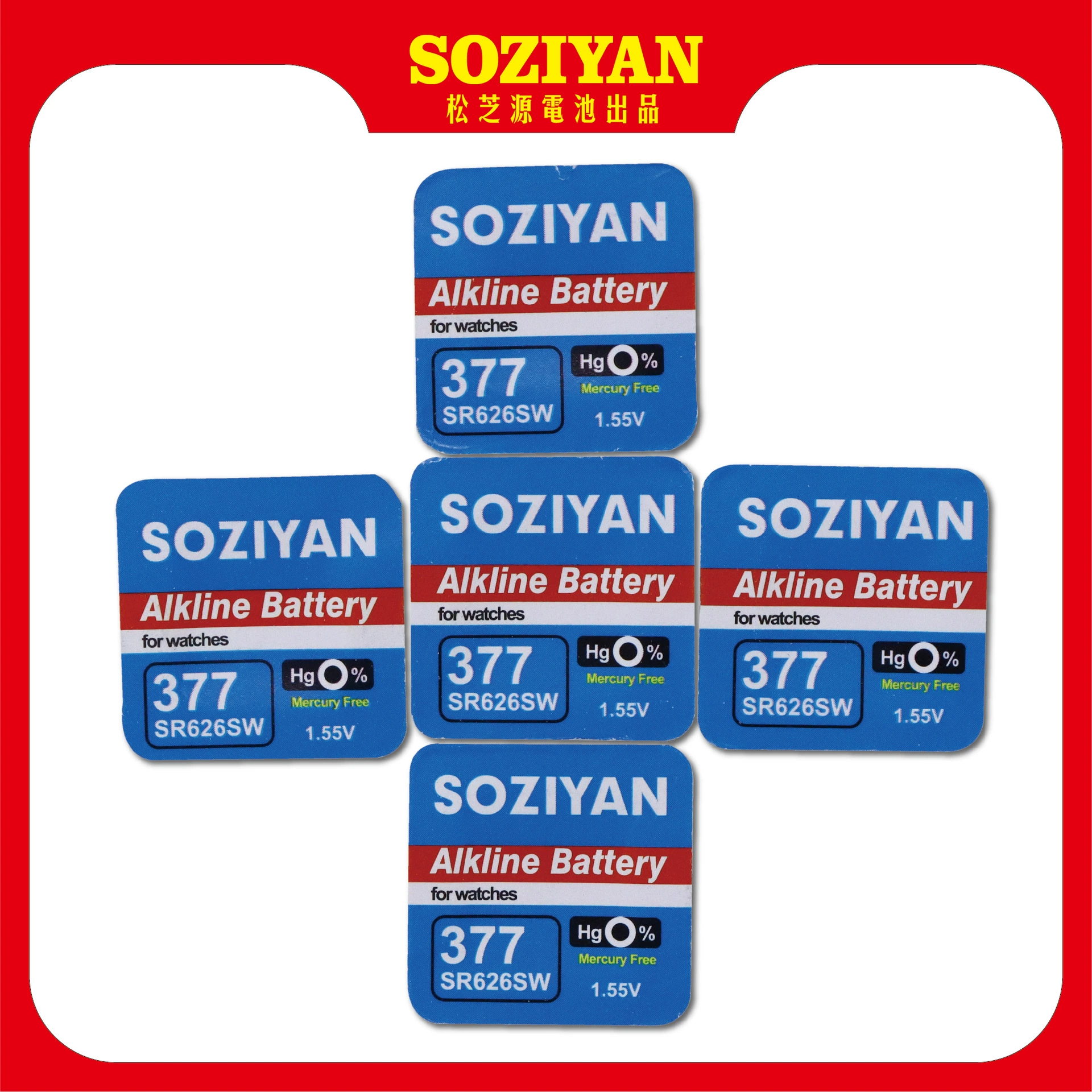 Аккумулятор SOZIYAN SR626SW AG4 LR626 377 377A 377S 1,5 В аккумулятор для часов