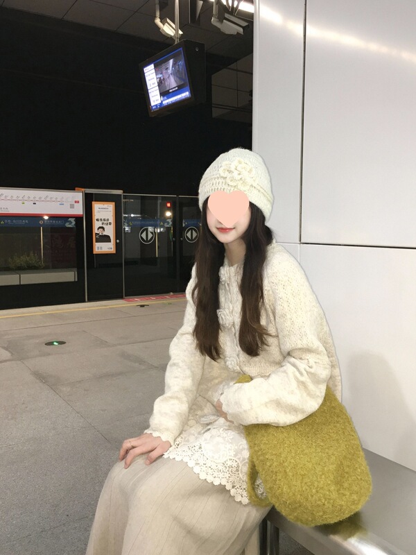 千金感套装开春甜美温柔系花朵毛衣开衫叠穿打底衫半身裙女一整套|undefined