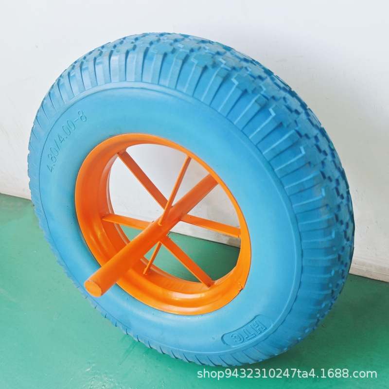 厂价免充气聚氨酯PU发泡轮4.00-8防刺穿工具车轮 手推车轮
