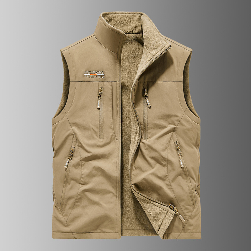 Nuevo chaleco al aire libre transfronterizo hombre multibolsillo chaleco de herramientas de mediana edad suelta chaleco de ocio chaleco 3908