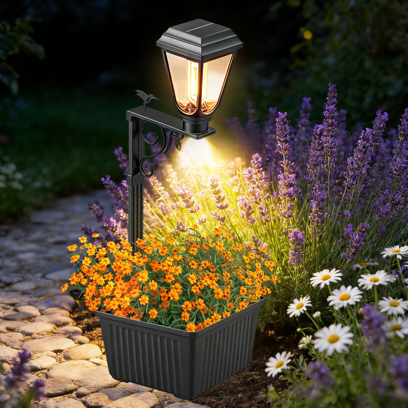 Solar-Powered Lawn Lights, Garden Flower Pot Lights, Outdoor Home Decorative Lights, No-Charging Waterproof Landscape Lighting