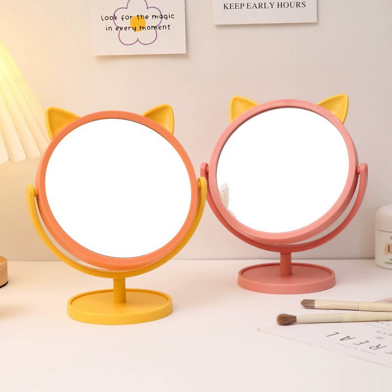 Table cartoon plastic handheld mirror for elementary school students for princess