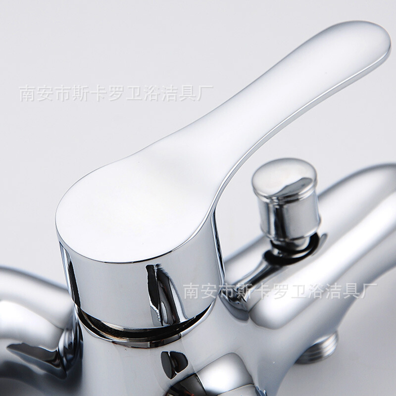 Foreign Trade Model Shower Faucet Bathtub Faucet Water Heater Hot and Cold Mixing Valve Copper Three-Way Bathtub Faucet Manufacturer
