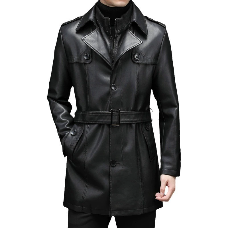 Осенняя демисезонная полиуретановая длинная coat, куртка для досуга