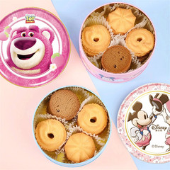 Disney Strawberry Bear Cookies 112g Iron Can Iron Box Cookie Gift for Weddings and Celebrations