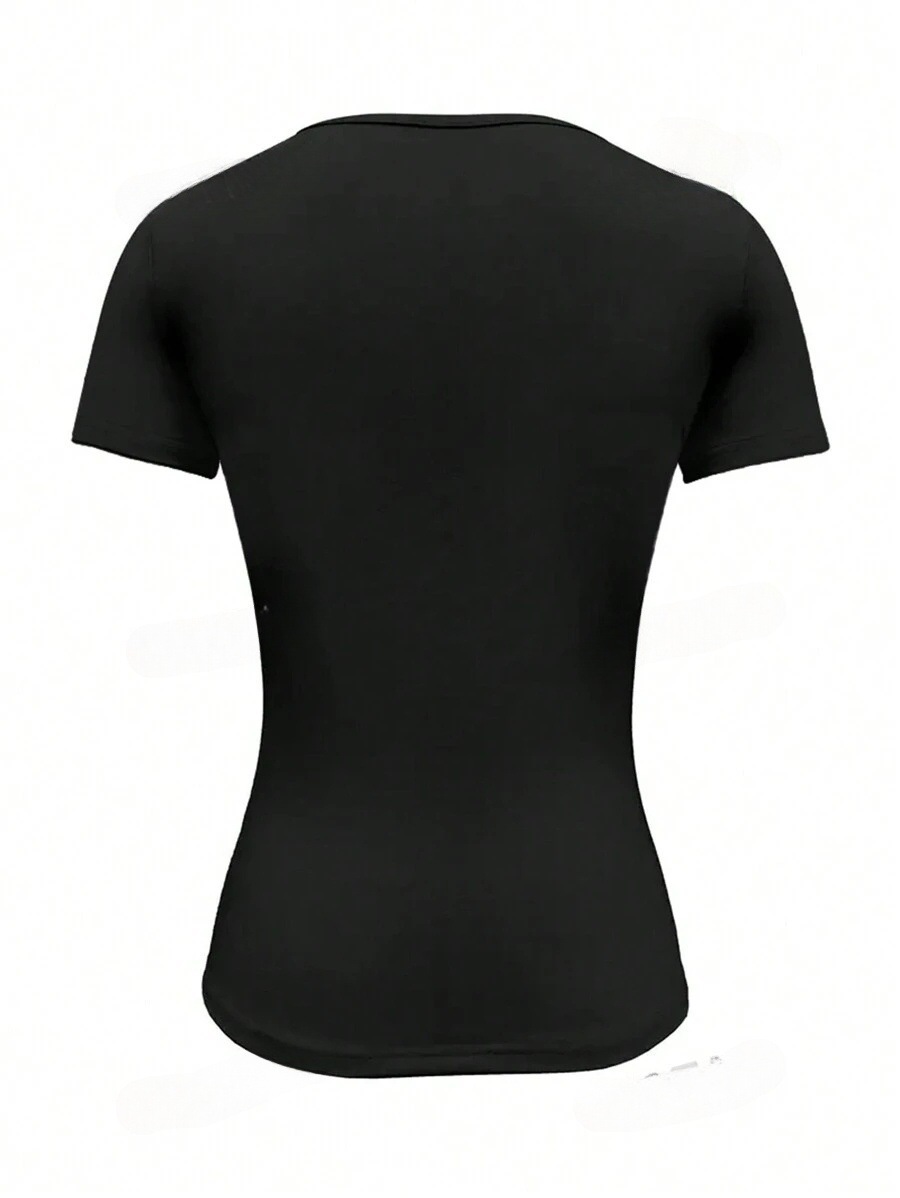 2024 Hot-Selling European And American Style Slim Fit Round Neck Short Sleeve T-Shirt Cross-Border Trade_ecoleips.com