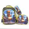 Wooden Stickman Schoolbag + Meal Bag + Pen Box