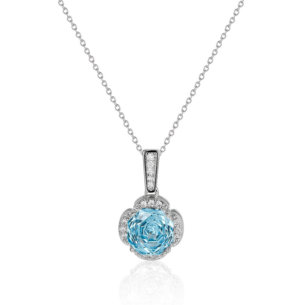 Amazon nuevo Seiko Rose Chepa Paracha collar de zircon pendientes anillo de tres piezas al por mayor