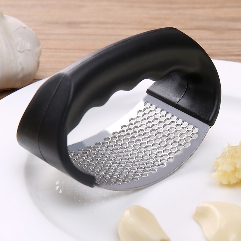 不鏽鋼手動環形壓蒜器壓泥器蒜蓉蒜泥壓蒜神器搗蒜器家用拍蒜工具