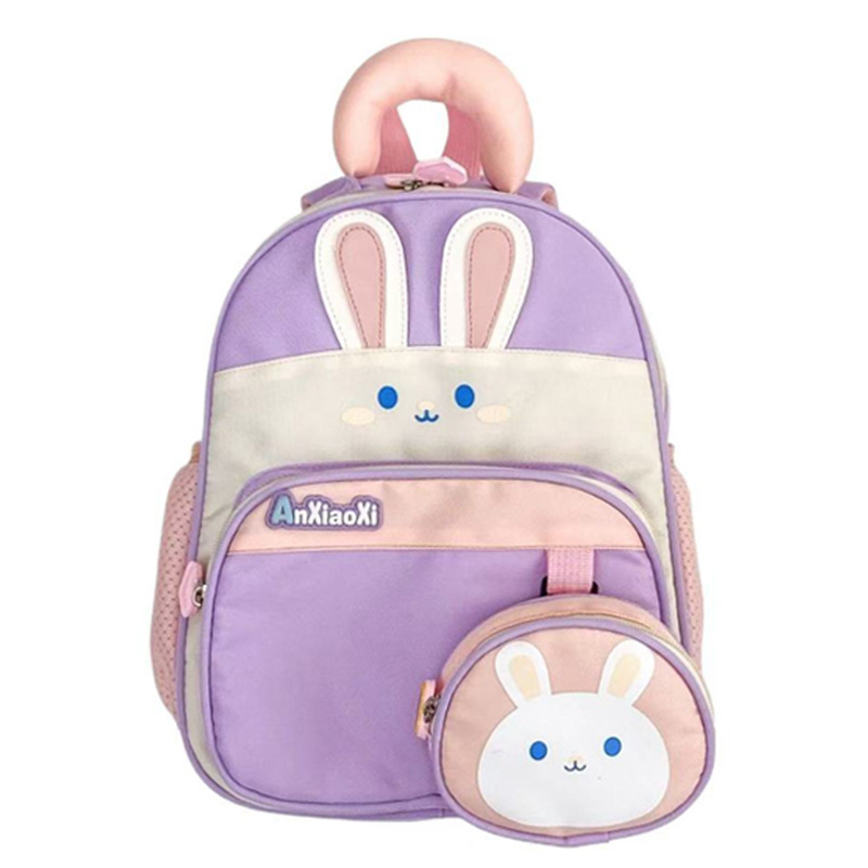 Cute conejo, mochila para niñas, jardín de infantes, caricatura, panda, mochila para niños de 3 años, mochila para niños de 5 años.